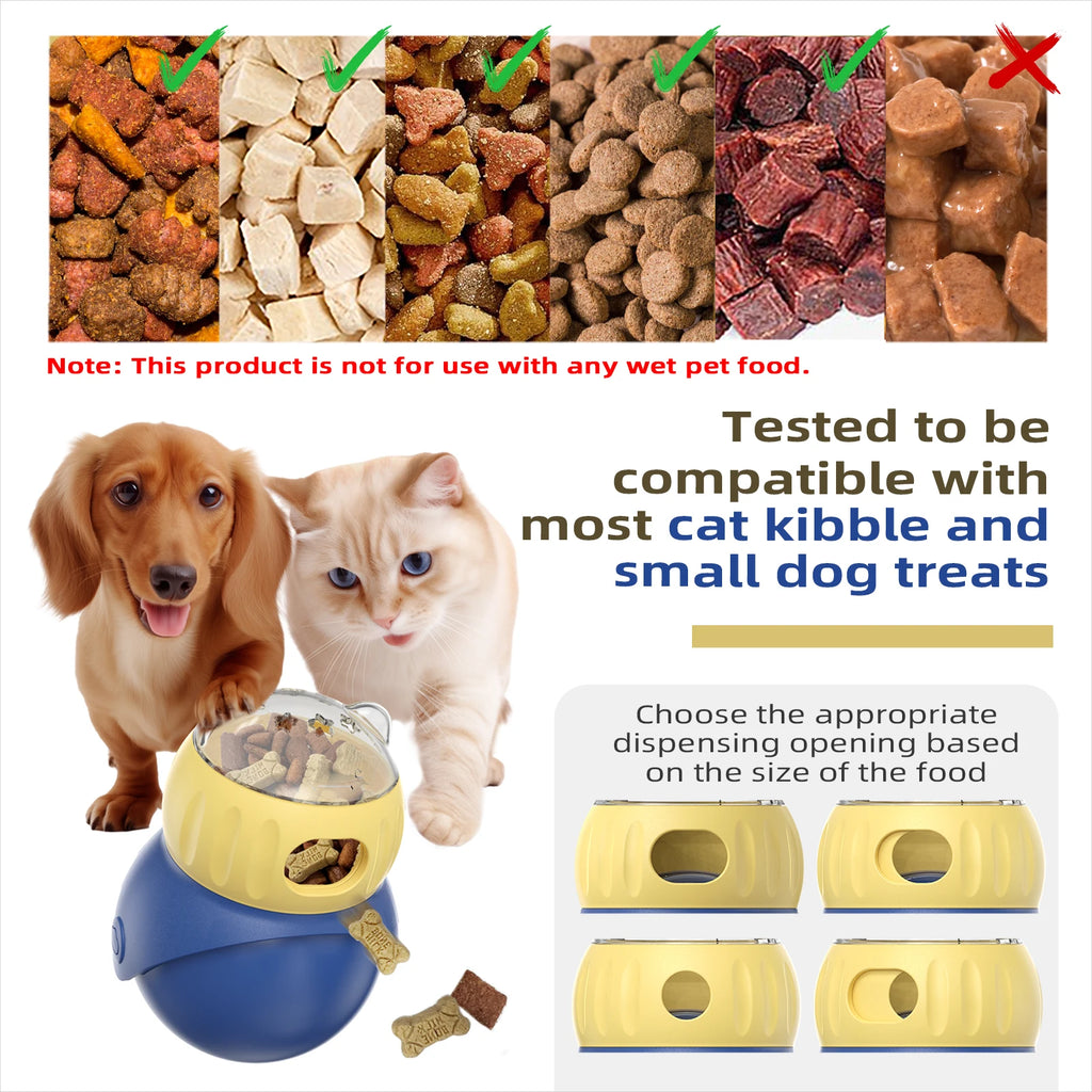 Modern Plastic Pet Supplies Food Dispensing Bowl Interactive Toy for Cats and Dogs New Product