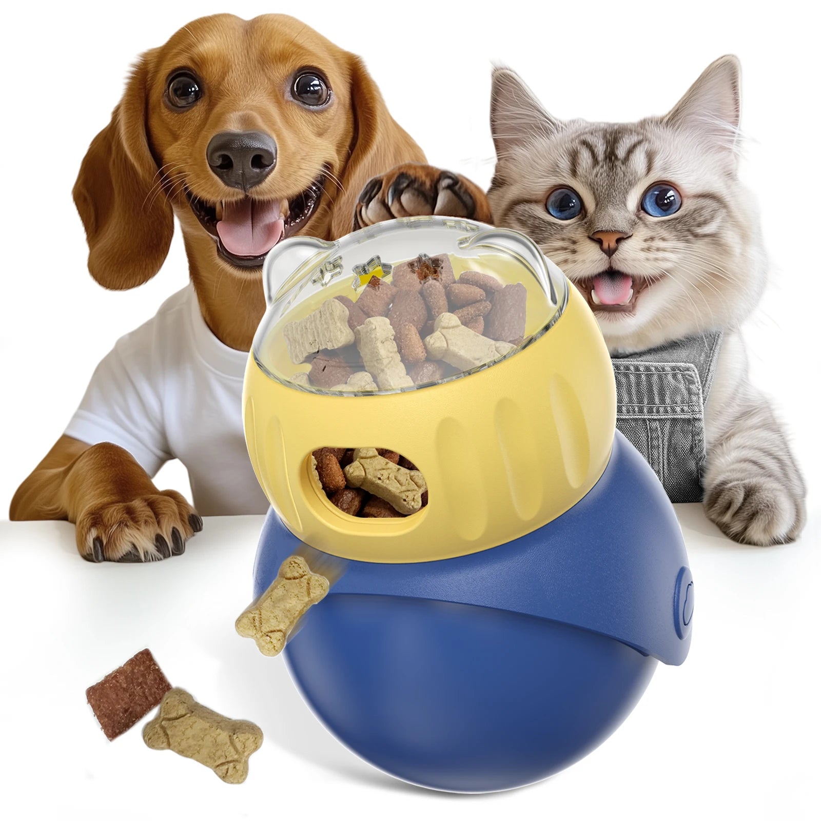 Modern Plastic Pet Supplies Food Dispensing Bowl Interactive Toy for Cats and Dogs New Product